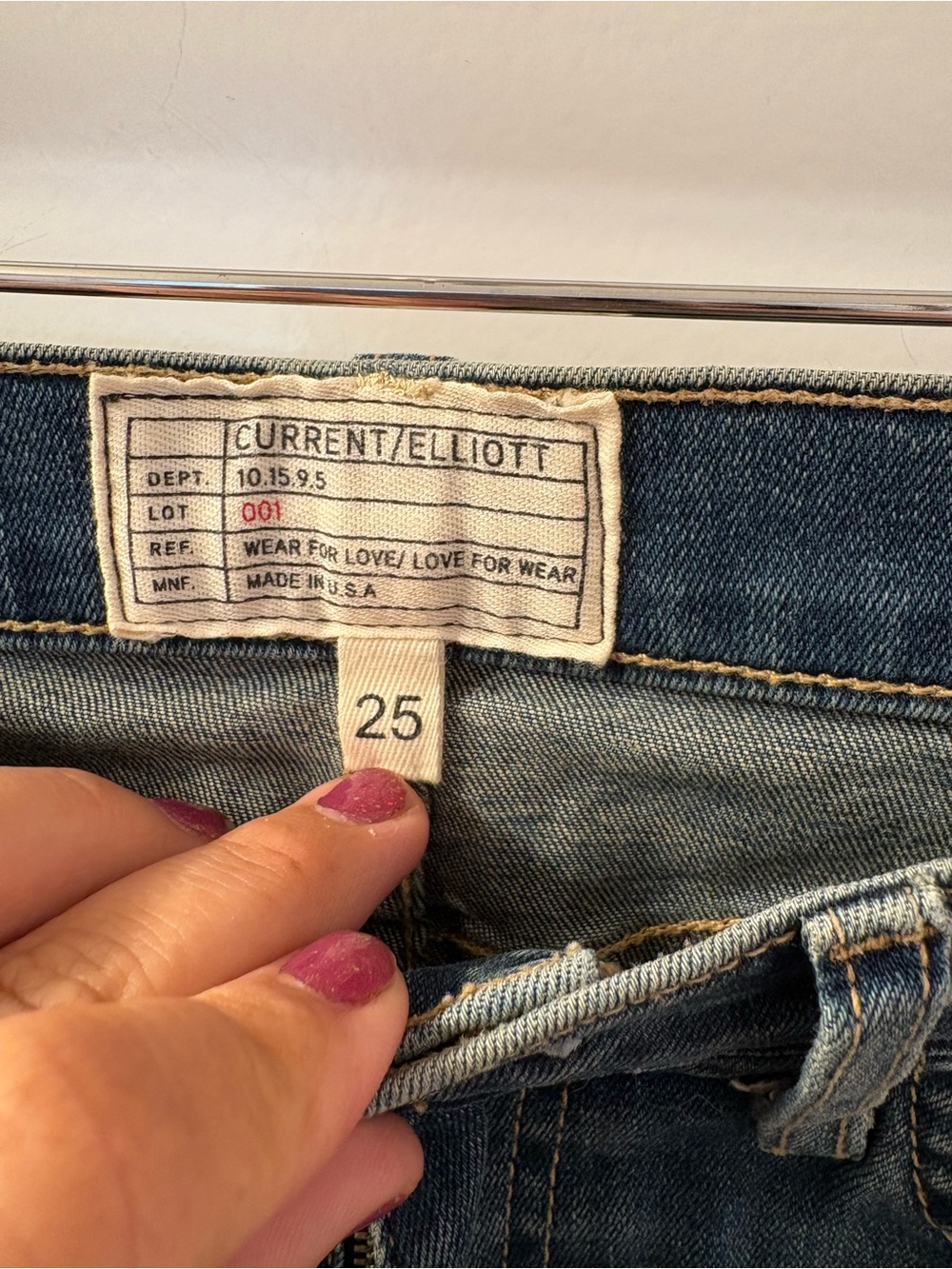 CURRENT/ELLIOTT The High Waist Stiletto Jeans WOMENS 25 Powell Red Stripe NWT - Picture 7 of 10